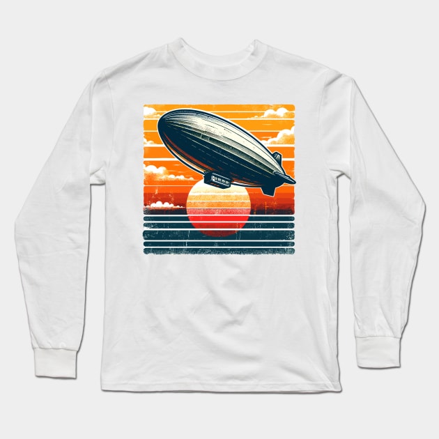 Airship Long Sleeve T-Shirt by Vehicles-Art